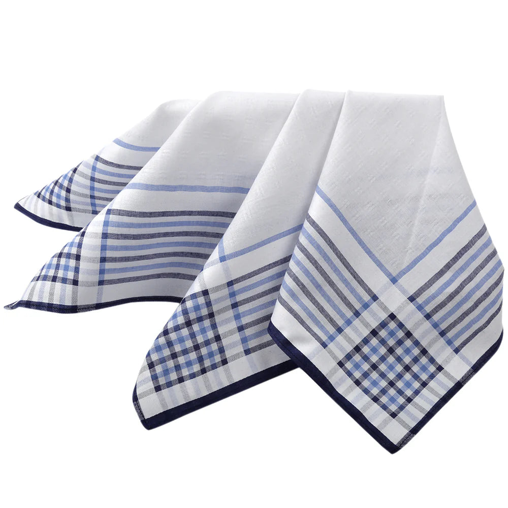 DION 3-PACK COTTON HANKIES - MULTI-FINE BAR STRIPE