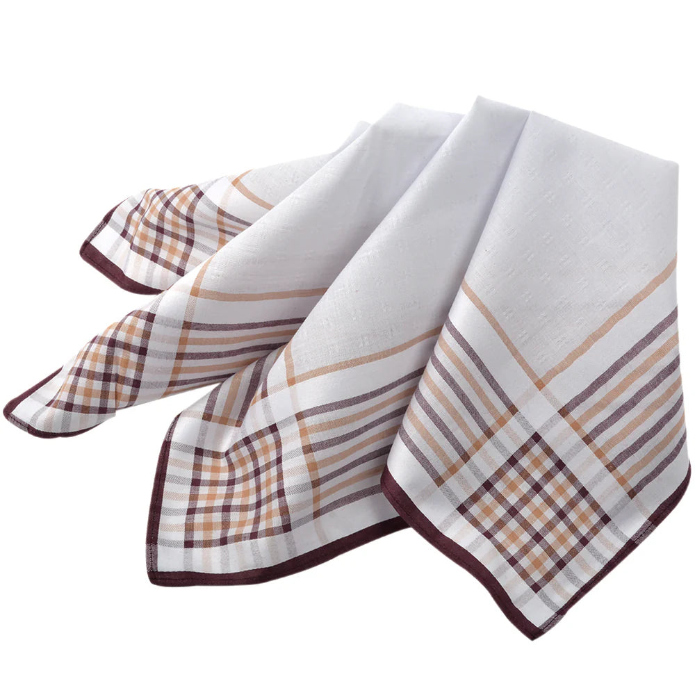 DION 3-PACK COTTON HANKIES - MULTI-FINE BAR STRIPE