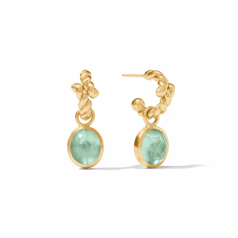 Aquamarine gold plated earrings Aquamarine gold plated earrings