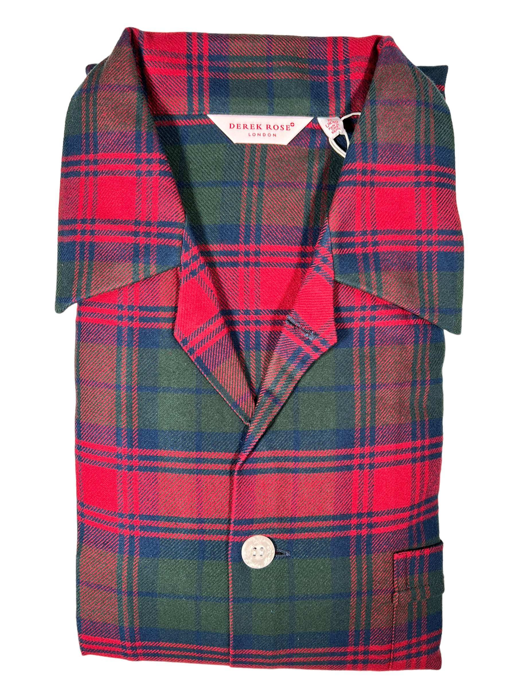 DEREK ROSE KELBURN 37 MEN'S PAJAMA SET - RED