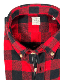 GMF 965 MEN'S SPORT SHIRT - RED/BLACK BIG CHECK