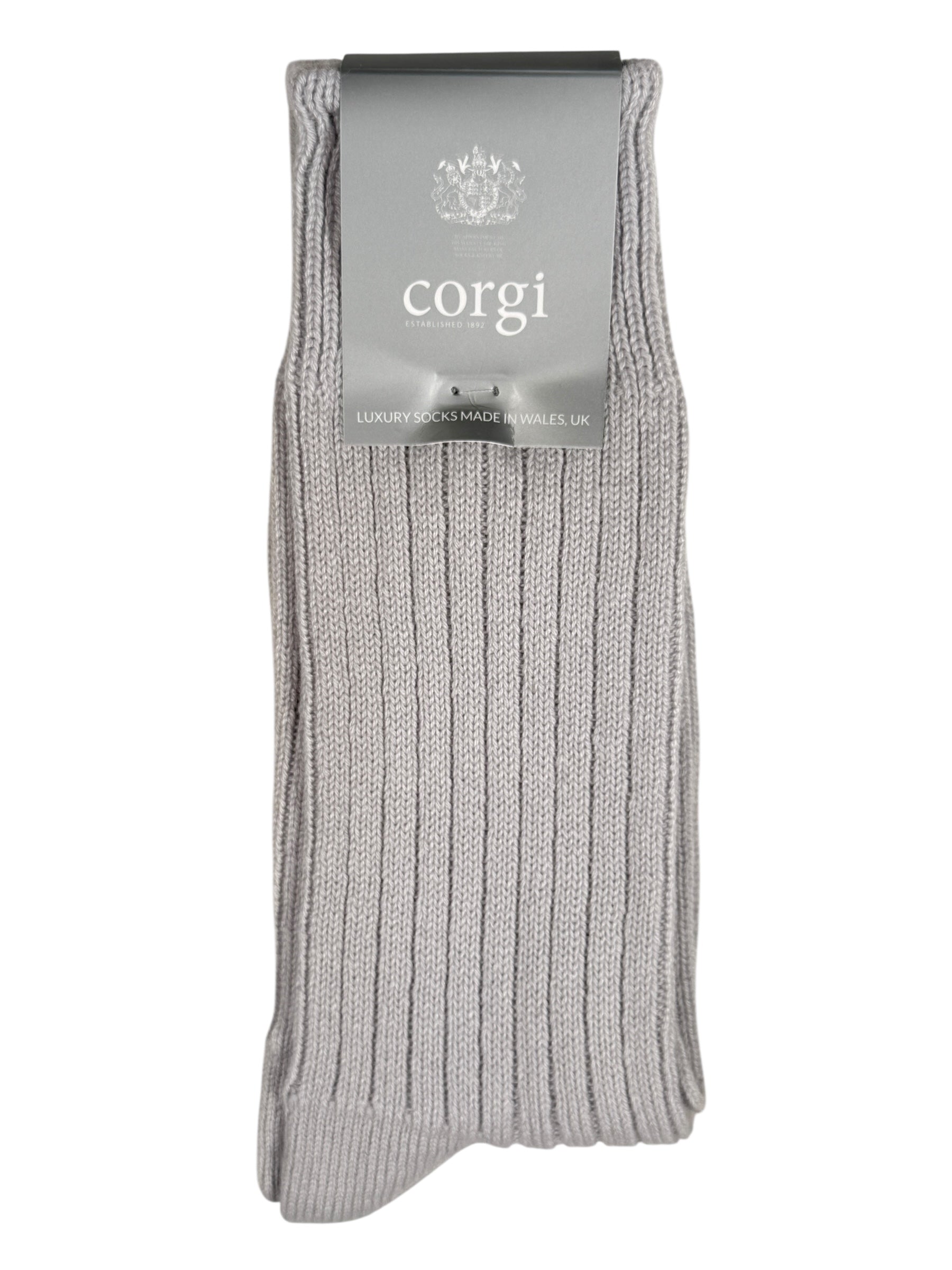 CORGI WOMEN'S CASHMERE CALF SOCK - PLATINUM