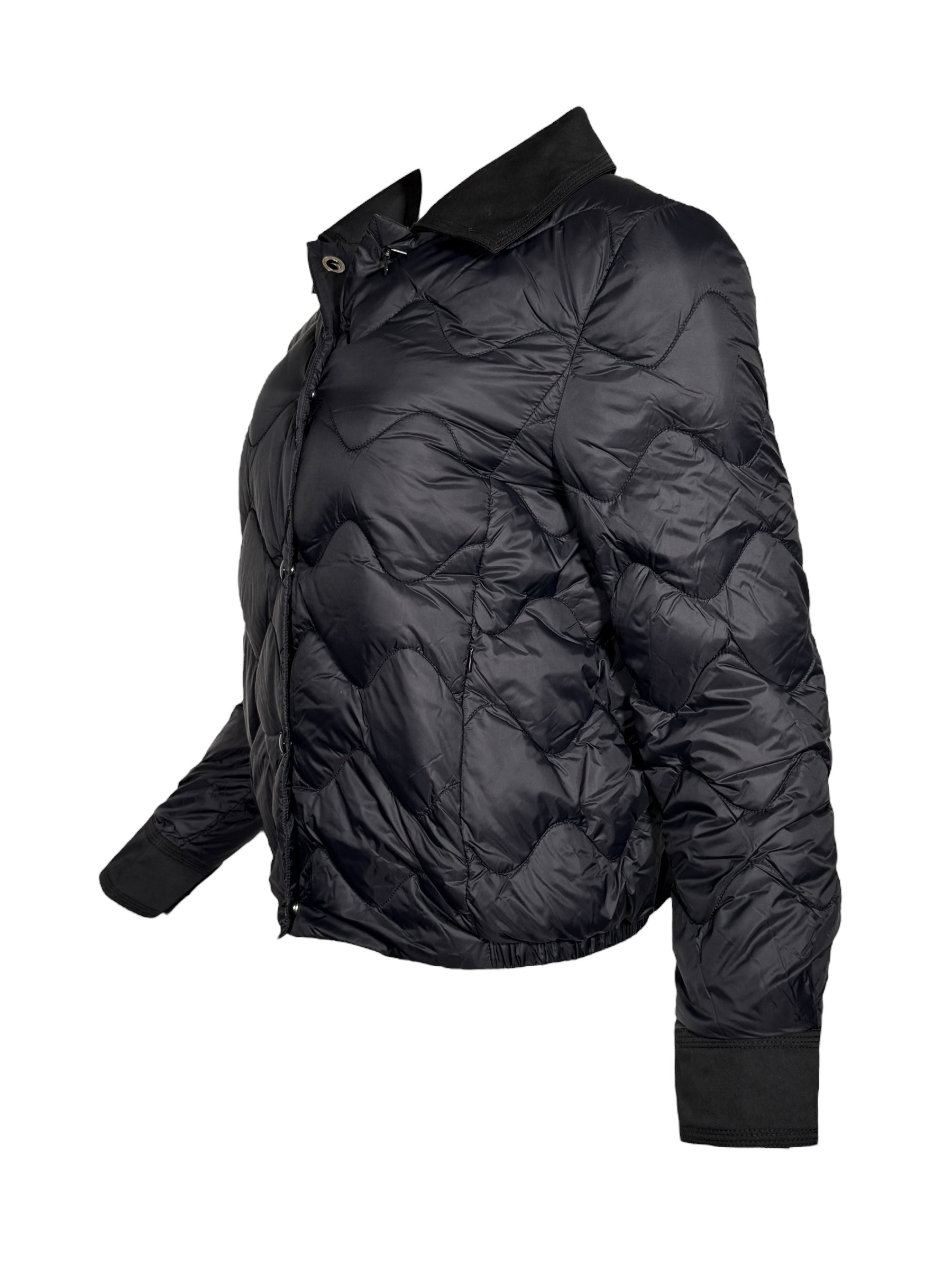 LEO & UGO NYLON QUILTED JACKET - BLACK