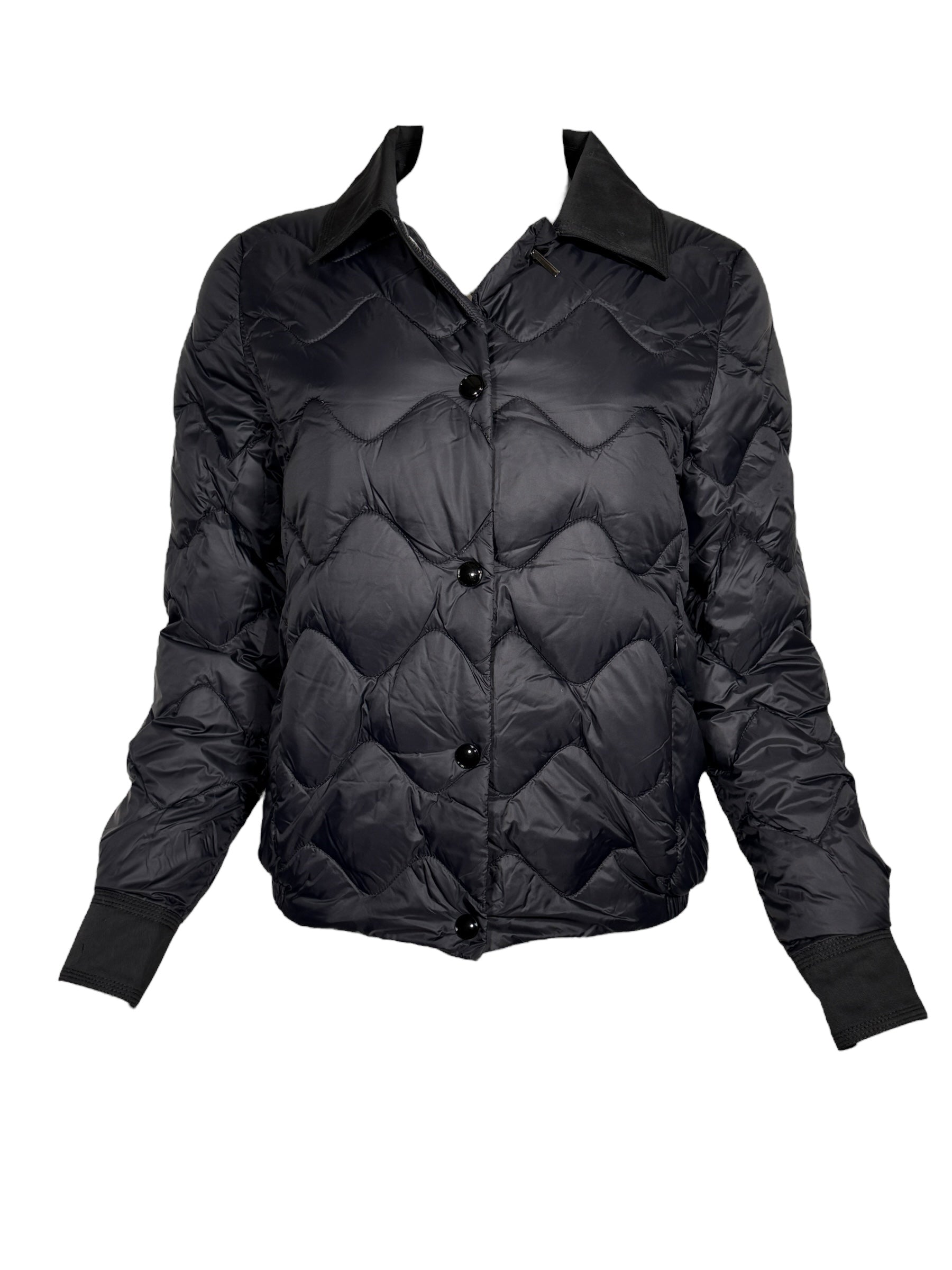LEO & UGO NYLON QUILTED JACKET - BLACK