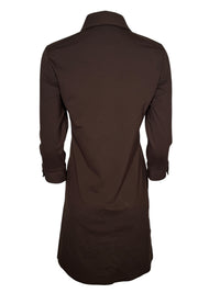 CAMICETTASNOB A-LINE SHIRT DRESS - ESPRESSO