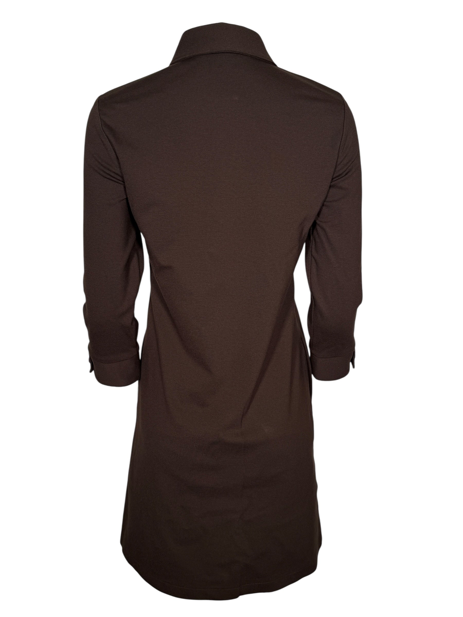 CAMICETTASNOB A-LINE SHIRT DRESS - ESPRESSO
