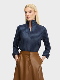 SARAH ALEXANDRA SIGNATURE SHIRT - NEW NAVY