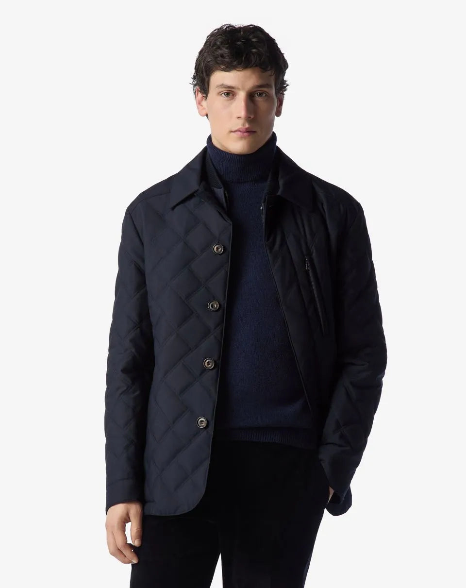 CORNELIANI QUILTED JACKET - NAVY – Button Down SF