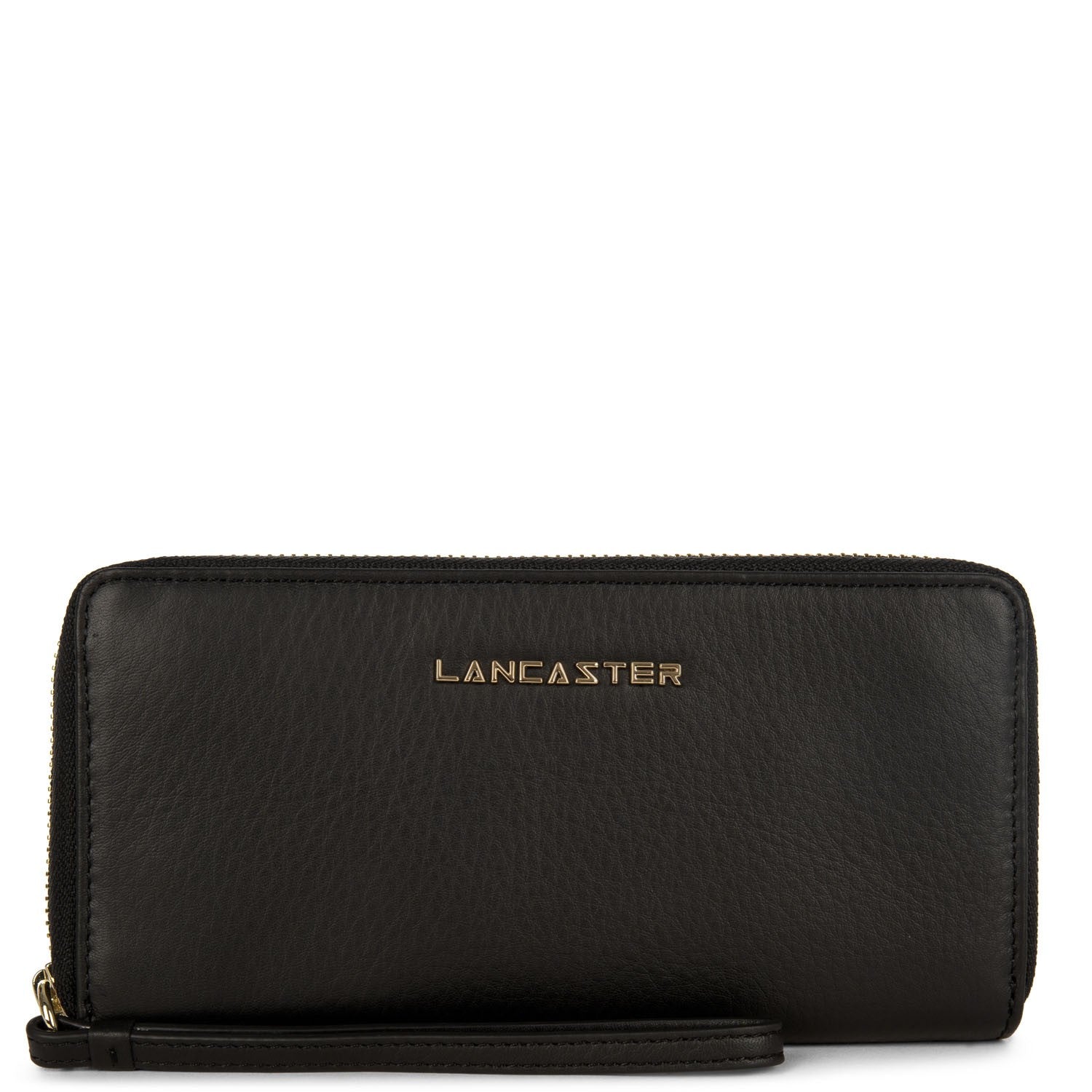 LANCASTER LARGE CONTINENTAL ZIP-AROUND WALLET - BLACK