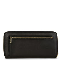 LANCASTER LARGE CONTINENTAL ZIP-AROUND WALLET - BLACK