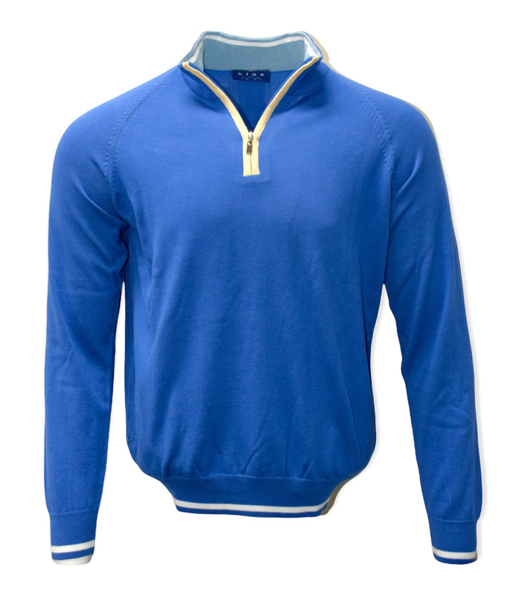 Royal blue quarter online zip