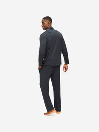 DEREK ROSE MARLOWE 1 MEN'S PAJAMA SET - ANTHRACITE