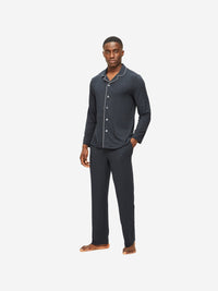 DEREK ROSE MARLOWE 1 MEN'S PAJAMA SET - ANTHRACITE