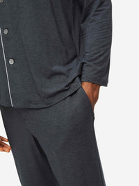 DEREK ROSE MARLOWE 1 MEN'S PAJAMA SET - ANTHRACITE