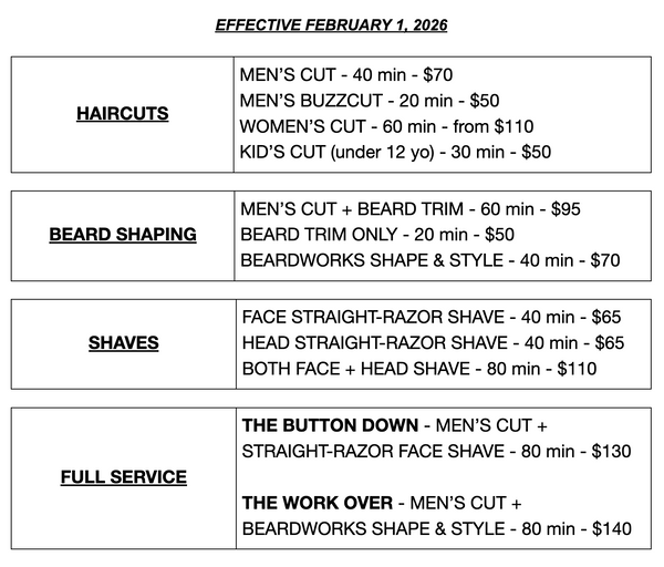 JAMES BARBERSHOP AT BUTTON DOWN