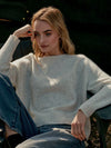 REPEAT SPECKLED CASHMERE SWEATER - SNOW