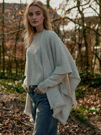 REPEAT SPECKLED CASHMERE SWEATER - SNOW