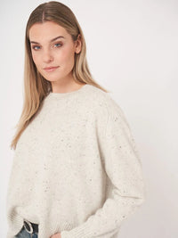 REPEAT SPECKLED CASHMERE SWEATER - SNOW