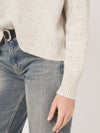 REPEAT SPECKLED CASHMERE SWEATER - SNOW