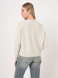REPEAT SPECKLED CASHMERE SWEATER - SNOW