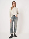 REPEAT SPECKLED CASHMERE SWEATER - SNOW