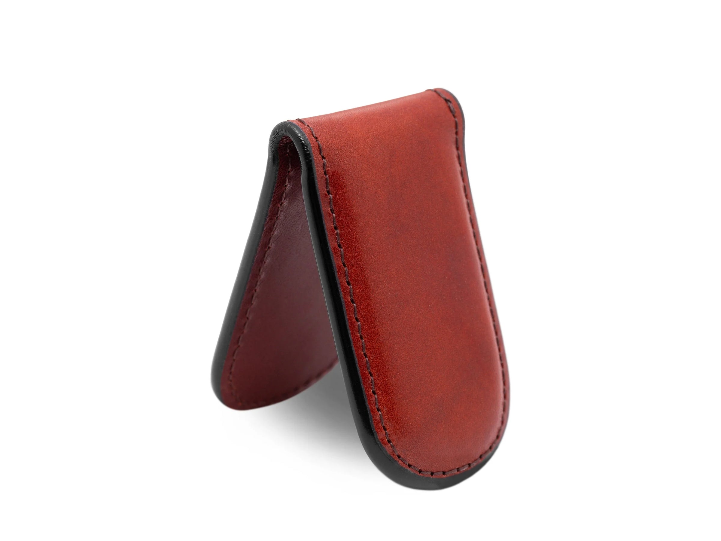 BOSCA 1911 OLD LEATHER MAGNETIC MONEY CLIP - COGNAC