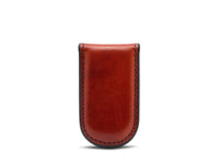 BOSCA 1911 OLD LEATHER MAGNETIC MONEY CLIP - COGNAC