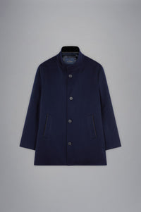 PAUL & SHARK MEN'S LORO PIANA STORM SYSTEM CASHMERE CAR COAT - NAVY