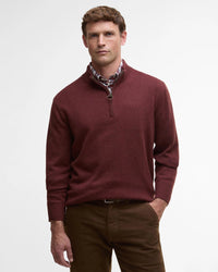 BARBOUR KELSON HALF-ZIP SWEATER - FIRED BRICK