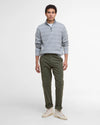 BARBOUR DARTFIELD HALF-ZIP SWEATER - LIGHT GREY