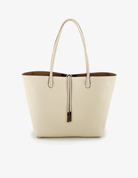 REMI/REID DEPARTURE REVERSIBLE TOTE BAG - CREAM/TAUPE