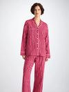DEREK ROSE WOMEN'S PAJAMA SET - CAPRI 25 COTTON BATISTE PINK