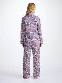 DEREK ROSE WOMEN'S PAJAMA SET - COTTON BATISTE MULTI JUNGLE PAISLEY PRINT