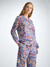 DEREK ROSE WOMEN'S PAJAMA SET - COTTON BATISTE MULTI JUNGLE PAISLEY PRINT
