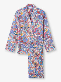 DEREK ROSE WOMEN'S PAJAMA SET - COTTON BATISTE MULTI JUNGLE PAISLEY PRINT