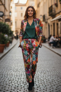 ESTELLE AND FINN SHAPED JACKET - MULTI FLORAL