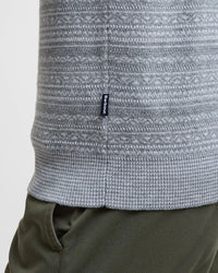 BARBOUR DARTFIELD HALF-ZIP SWEATER - LIGHT GREY