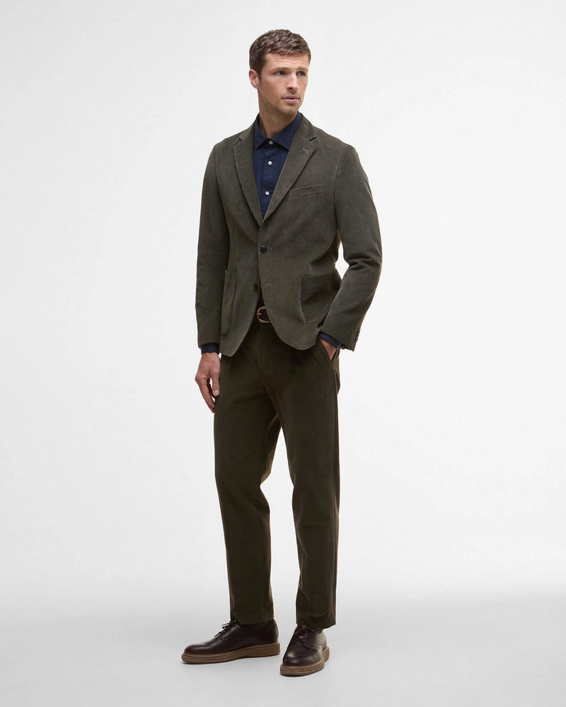 BARBOUR WALLINGTON CORD BLAZER - OLIVE