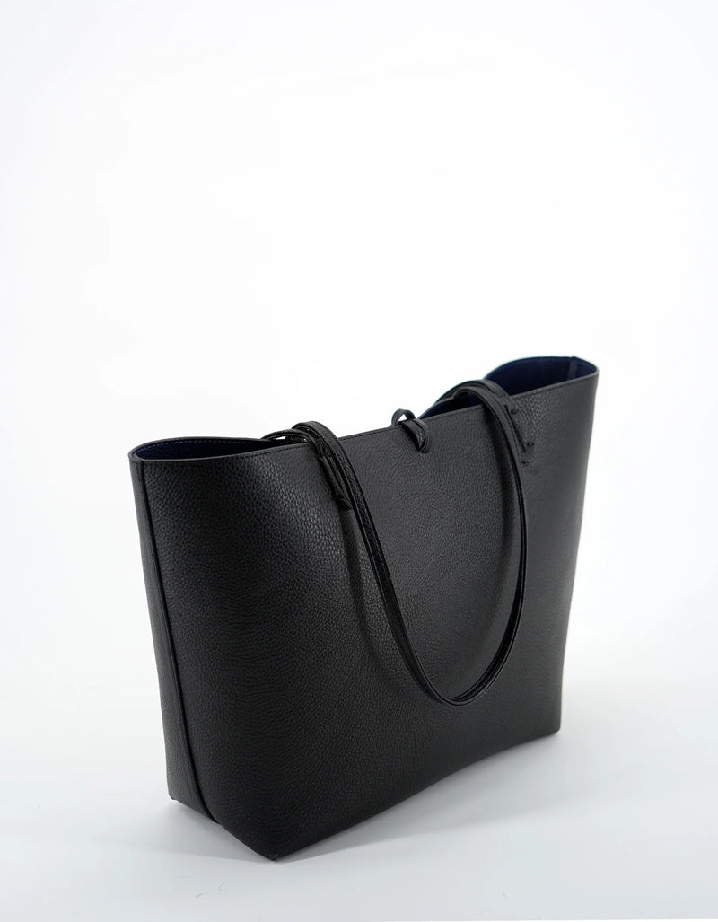 REMI/REID DEPARTURE STRIPE REVERSIBLE TOTE BAG - BLACK/NAVY