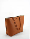 REMI/REID DEPARTURE STRIPE REVERSIBLE TOTE BAG - CAMEL/CREAM