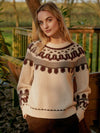 REPEAT MERINO FAIRISLE SWEATER - NATURAL