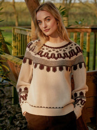 REPEAT MERINO FAIRISLE SWEATER - NATURAL