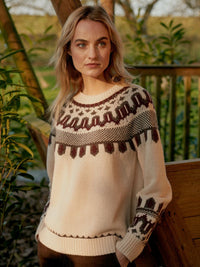 REPEAT MERINO FAIRISLE SWEATER - NATURAL