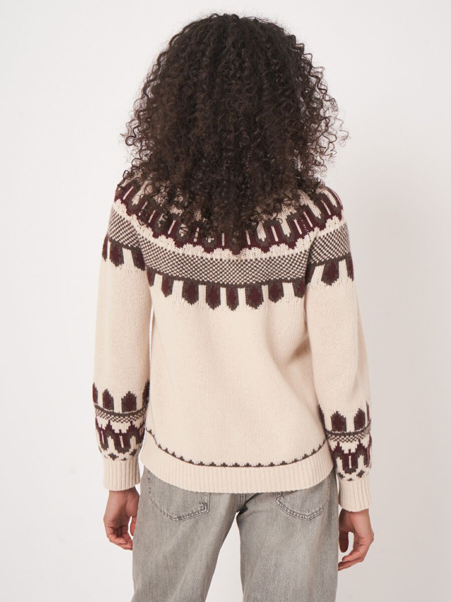 REPEAT MERINO FAIRISLE SWEATER - NATURAL