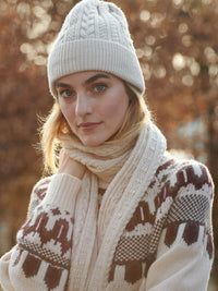 REPEAT MERINO FAIRISLE SWEATER - NATURAL