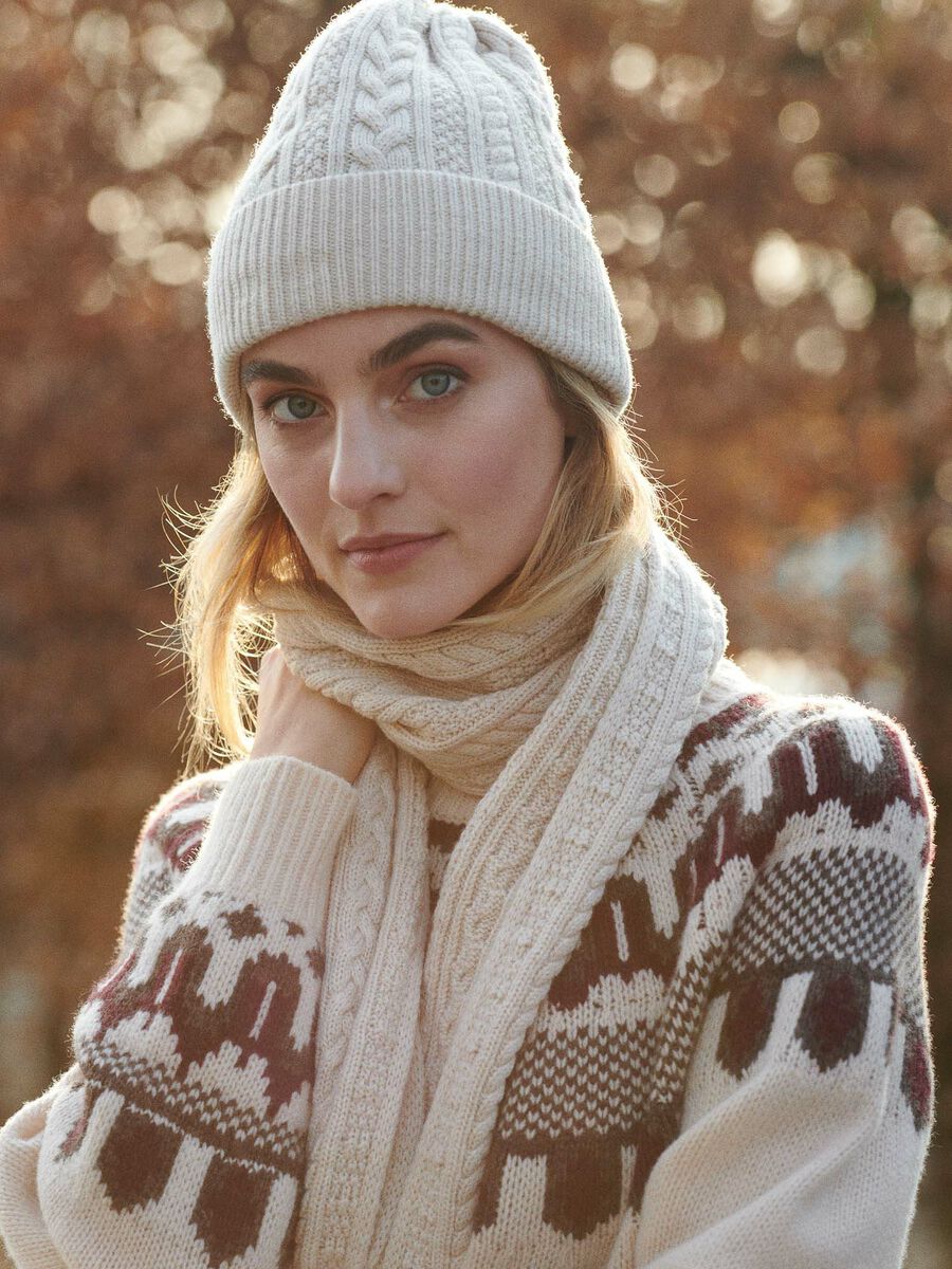 REPEAT MERINO FAIRISLE SWEATER - NATURAL