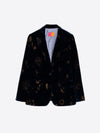 VILAGALLO ZODIAC VELVET JACKET - HEATHER NAVY