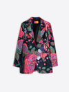 VILAGALLO FLOWER ROCK JACQUARD JACKET - NAVY