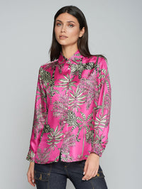 VILAGALLO IRINA SELVA SILK SHIRT - PINK