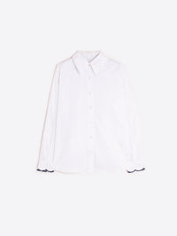 VILAGALLO MAFALDA SHIRT EMB WHITE TWILL